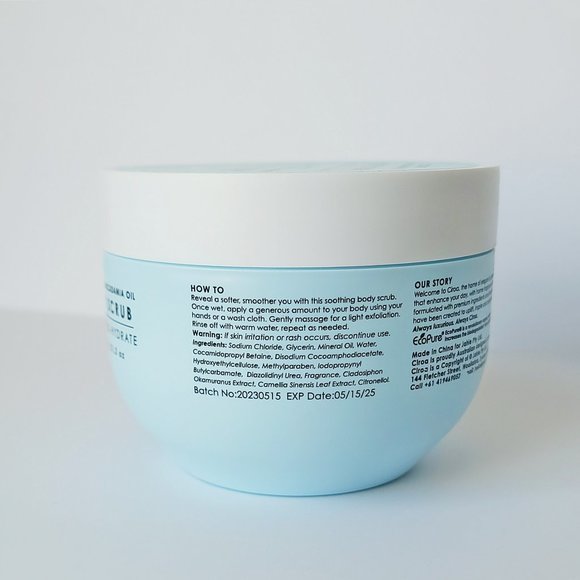 Ciroa Body Scrub Coconut & Macadamia Oil Sugar Nourish Hydrate 21.2oz Exfoliate - Picture 2 of 4